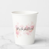 Das Leben ist zu kurz, um zu warten Pappbecher (Rückseite)