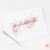 Das Leben ist zu kurz, um zu warten Rechteckiger Aufkleber (Umschlag)