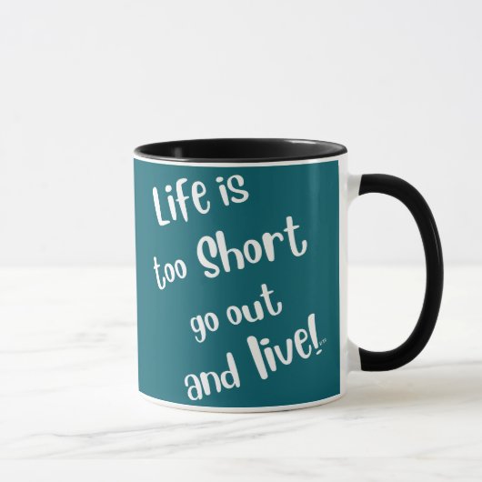 Das Leben ist zu Kurze BFTG-Kaffee-Tasse Tasse (Rechts)