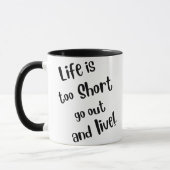 Das Leben ist zu Kurze BFTG-Kaffee-Tasse Tasse (Links)