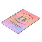 Das Leben ist zu Kurze Redewendungen Zitate rosa p Notizblock (Linke Seite)