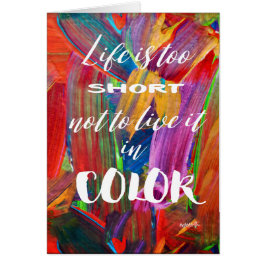 Das Leben ist zu kurzes buntes abstraktes modernes