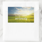 Das Leben ist zu wichtig | Motivierend Angebot Rechteckiger Aufkleber (Tasche)