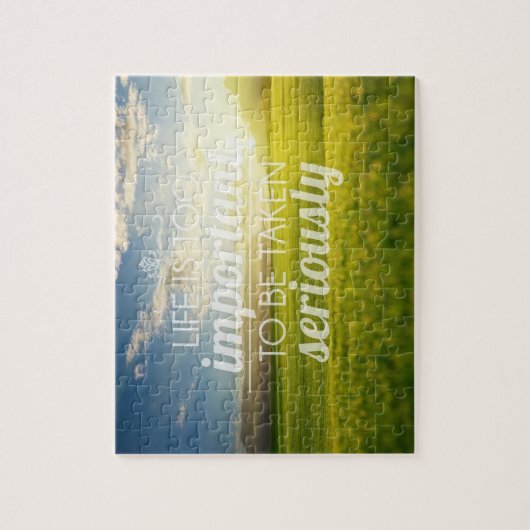 Das Leben ist zu wichtiges | motivierend Zitat Puzzle (Vertikal)