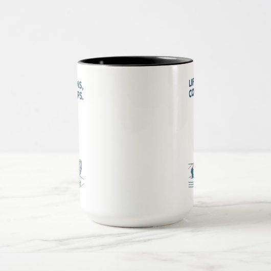 Das Leben, Kaffee hilft Premium-Tasse Tasse (Zentrum)