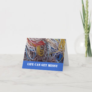 "DAS LEBEN KANN MESSY ERHALTEN"/FOTO FARBFARBIGE G KARTE