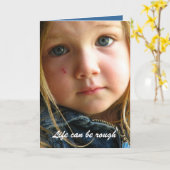 Das Leben kann rau sein Karte (Gelbe Blume)