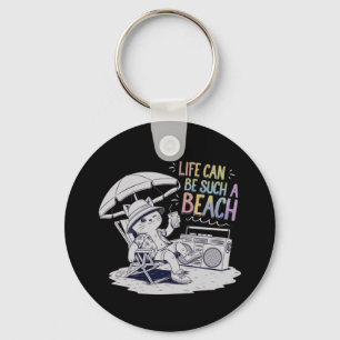 Das Leben kann so ein Beach Fun und entspanntes Le Schlüsselanhänger