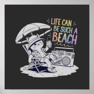 Das Leben kann so ein Strand Spaß und Entspannung Poster