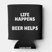 Das Leben kommt mit Bierhaltern Dosenkühler (Rückseite)