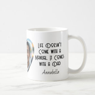 Das Leben kommt mit dem Vater Väter Tag Kaffeetasse