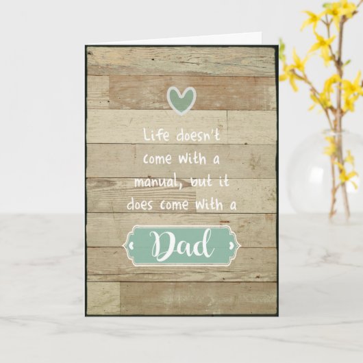 Das Leben kommt nicht mit einem Handbuch, sondern  Karte (Gelbe Blume)