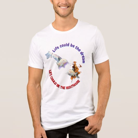 Das Leben könnte der Traum sein Tri-Blend Shirt (Vorderseite)