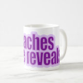 "Das Leben lehrt Liebe enthüllt" lila Slogan-Tasse Kaffeetasse (VorderseiteRechts)