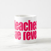 "Das Leben lehrt Liebe enthüllt" rote Slogan-Tasse Kaffeetasse (Mittel)