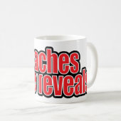 Das Leben lehrt Liebe offenbart rote schwarze Slog Kaffeetasse (VorderseiteRechts)