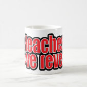 Das Leben lehrt Liebe offenbart rote schwarze Slog Kaffeetasse (Mittel)