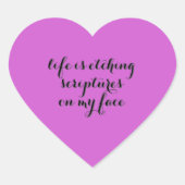 Das Leben macht 2 Herz-Aufkleber (Vorderseite)