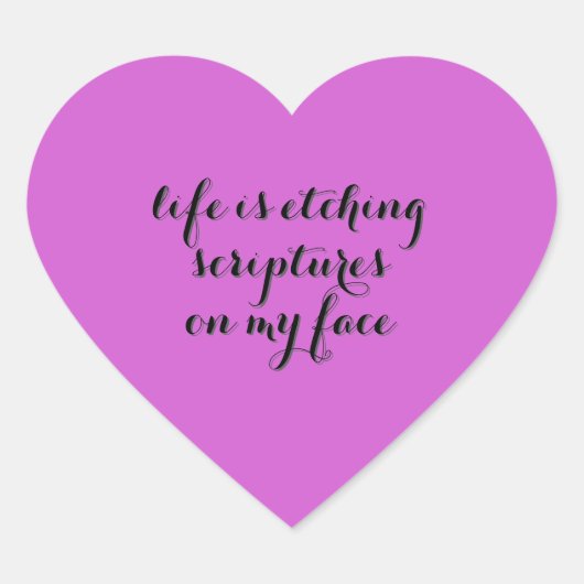 Das Leben macht 2 Herz-Aufkleber (Vorderseite)