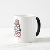 Das Leben macht Kaffee hilft Funny Graffiti Sprich Verwandlungstasse (VorderseiteRechts)