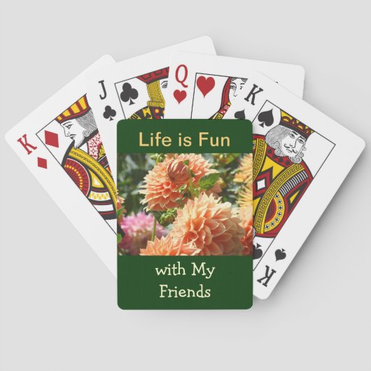 Das Leben macht Spaß mit meinen Freunden, die Kart Spielkarten (Rückseite)