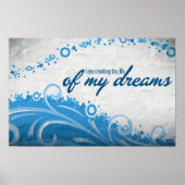 "Das Leben meiner Träume" Motivation Affirmation Poster (Vorne)