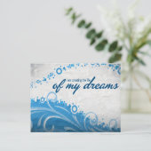 "Das Leben meiner Träume" Motivation Affirmation Postkarte (Stehend Vorderseite)