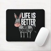 Das Leben mit den Eseln ist besser - der lustige D Mousepad (Mit Mouse)