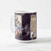 Das Leben mit Dir lieben - 7 Foto-Collage Dunkler Kaffeetasse (Vorderseite Links)
