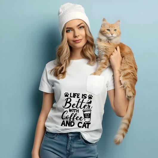 Das Leben mit Kaffee & Katze, besten Katzengeschen Tri-Blend Shirt