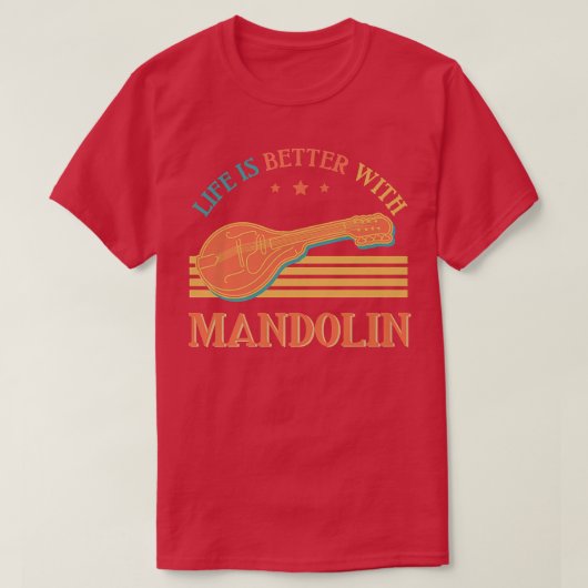 Das Leben mit Mandolin Musician Bluegrass Folklore T-Shirt (Design vorne)