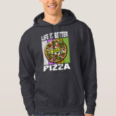 Das Leben mit Pizza ist besser Hoodie (Vorderseite)