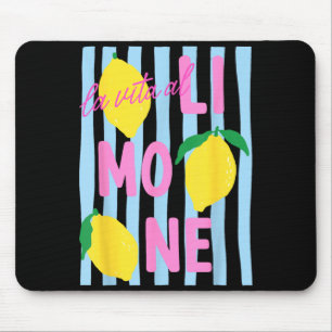 Das Leben mit Zitrone Lustiges Italienisches Zitro Mousepad