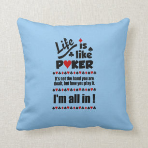 DAS LEBEN MÖGEN POKER kundenspezifisches Kissen