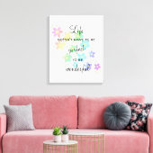 Das Leben muss nicht perfekt sein Rainbow Leinwand (Insitu (Wohnzimmer))