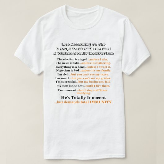 Das Leben nach dem korrupten Verräter............ T-Shirt (Design vorne)