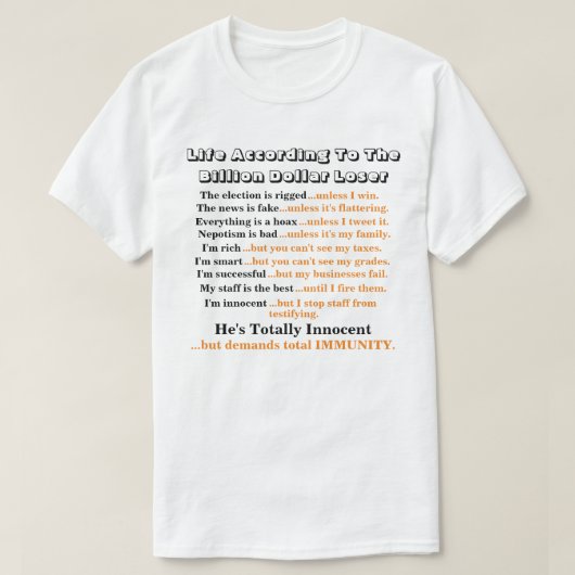 Das Leben nach dem Milliarden Dollar weniger...... T-Shirt (Design vorne)