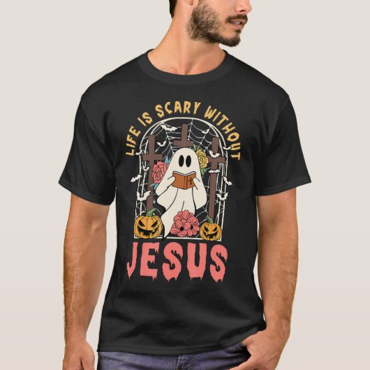 Das Leben ohne Jesus ist Beängstigender Fall Chris T-Shirt (Vorderseite)