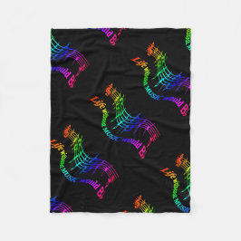 Das Leben ohne Musik wäre ein Spaß-Zitat Fleecedecke