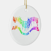 Das Leben ohne Musik wäre ein Spaß-Zitat Keramikornament (Rechts)