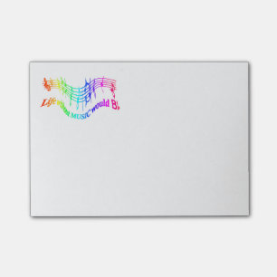 Das Leben ohne Musik würde "B Flat"-Spaß-Zitat ent Post-it Klebezettel