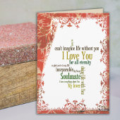 Das Leben ohne Worte der Liebe kann man sich nicht Karte