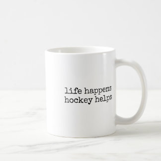 Das Leben passiert Hockey hilft _2 Kaffeetasse