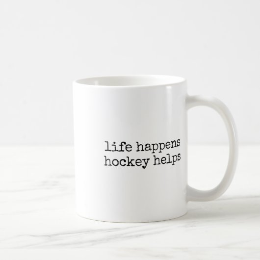 Das Leben passiert Hockey hilft _2 Kaffeetasse (Rechts)