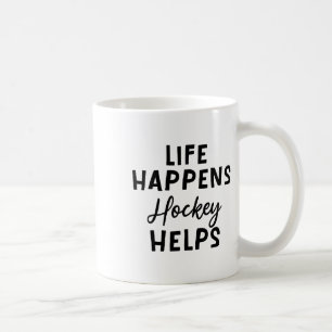 Das Leben passiert Hockey hilft _5 Kaffeetasse