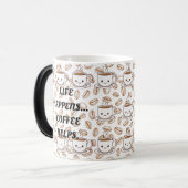 DAS LEBEN PASSIERT...KAFFEE HELFT TASSE 11oz (Vorderseite Links)