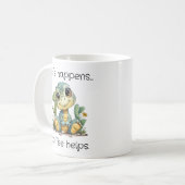 Das Leben passiert Kaffee hilft Funny Mug Dinosaur Kaffeetasse (Vorderseite Links)