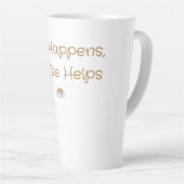 Das Leben passiert, Kaffee hilft – Lustiges Kaffee Milchtasse (Rechte Ecke)