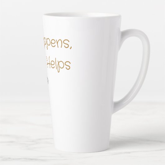 Das Leben passiert, Kaffee hilft – Lustiges Kaffee Milchtasse (Rechts)