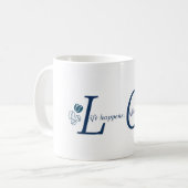 Das Leben passiert Kaffee hilft Tasse (Vorderseite Links)